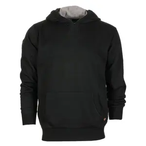 Gioberti Men's Knitted Pullover Hoodie Sweater, Black, Large