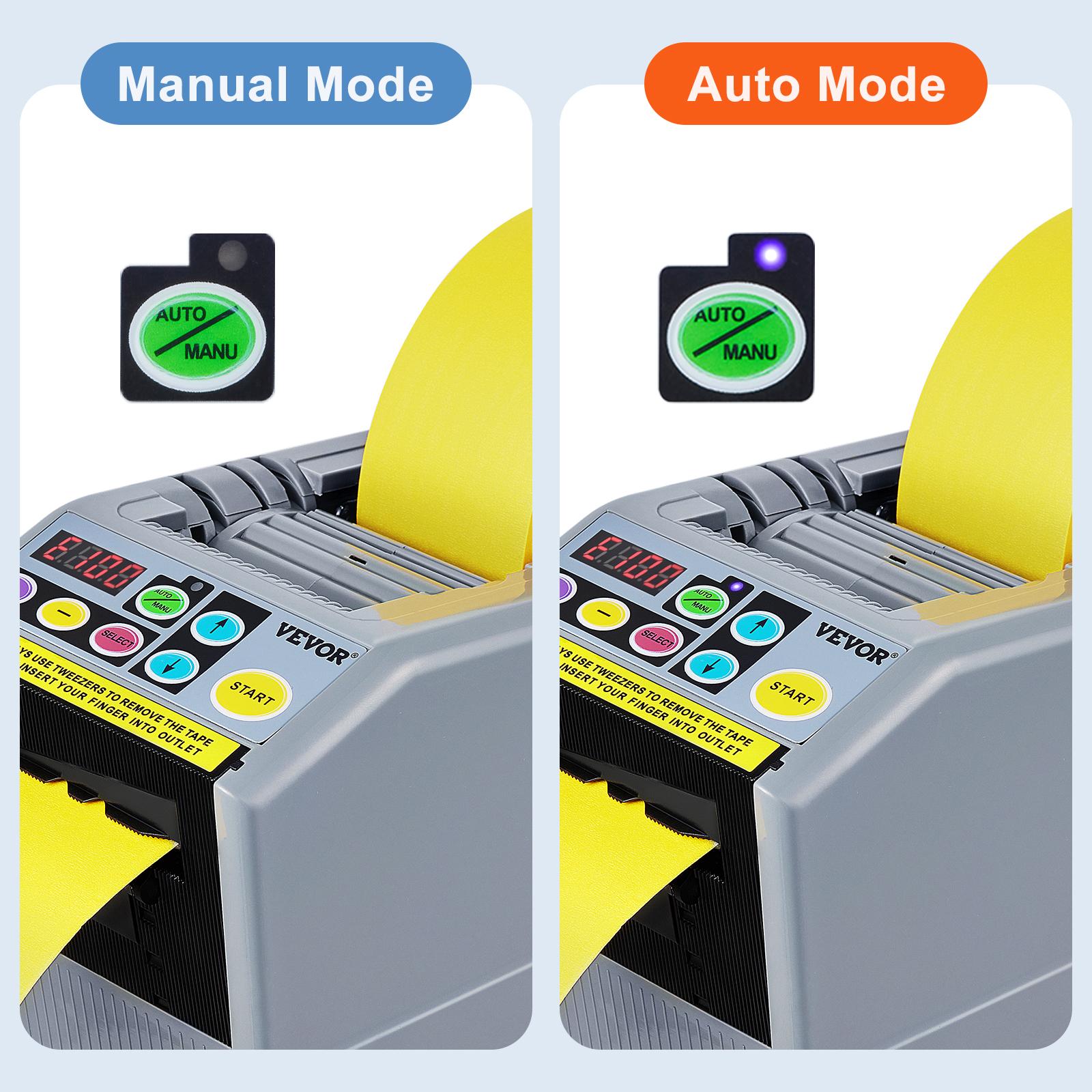 VEVOR Automatic Tape Dispenser Adhesive Electric Tape Cutter Packaging Machine Tape Cutting Machine 6-60mm Tape Width