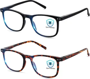 Blue Light Blocking Glasses, Blue Blocker Computer Glasses for Men Women, Anti Glare 400 UV & Eye   Square Glasses