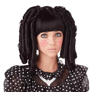 Baby Doll Curls With Bangs Costume Wig