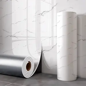 Thick Self-Adhesive Tile Look Marble Backsplash Wallpaper Wall Stickers, Waterproof Moistureproof Moldproof, DIY Decor for Kitchen Bedroom Living Room Bathroom