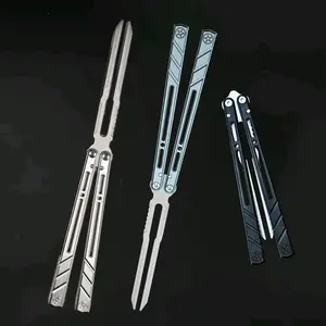 Pro-Grade butterfly trainer regular edition 7075aluminum (6.41 oz) for all skill levels.unsharpenedfolding butterfly practice knife.with interchangeableaccessories.knife knife