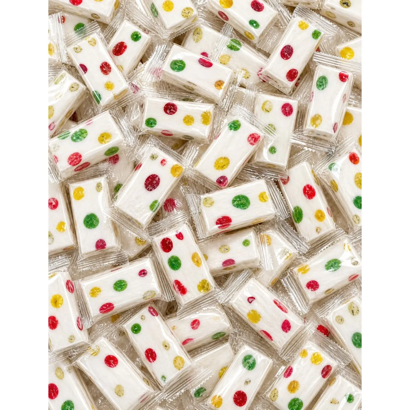 Jube Nougat Candy - 8 oz Soft Chewy Nougat with Fruity Jelly Pieces, Individually Wrapped, Creamy Milk Snack, Colorful Fruit, Bulk Sweet Treat