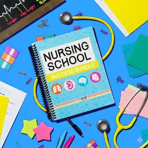 Nursing School Success Bundle Notebooks, Spiral Bound Nursing Notes | Med Surg, Pharmacology, Fundamentals & OB Maternity Cheat Sheets, Notes for Fundamentals, Pharmacology, and MedSurg Success