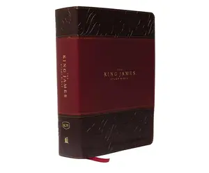 KJV King James Study Bible - Leathersoft Burgundy Red Letter Full-Color Large Print Book by Thomas Nelson, 100+ Archaeological Notes, 200+ Doctrinal Notes, 32,000 Center-Column References (Aug 8, 2017)