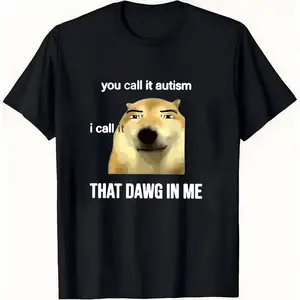 Autism Dawg In Me Cotton T-shirt