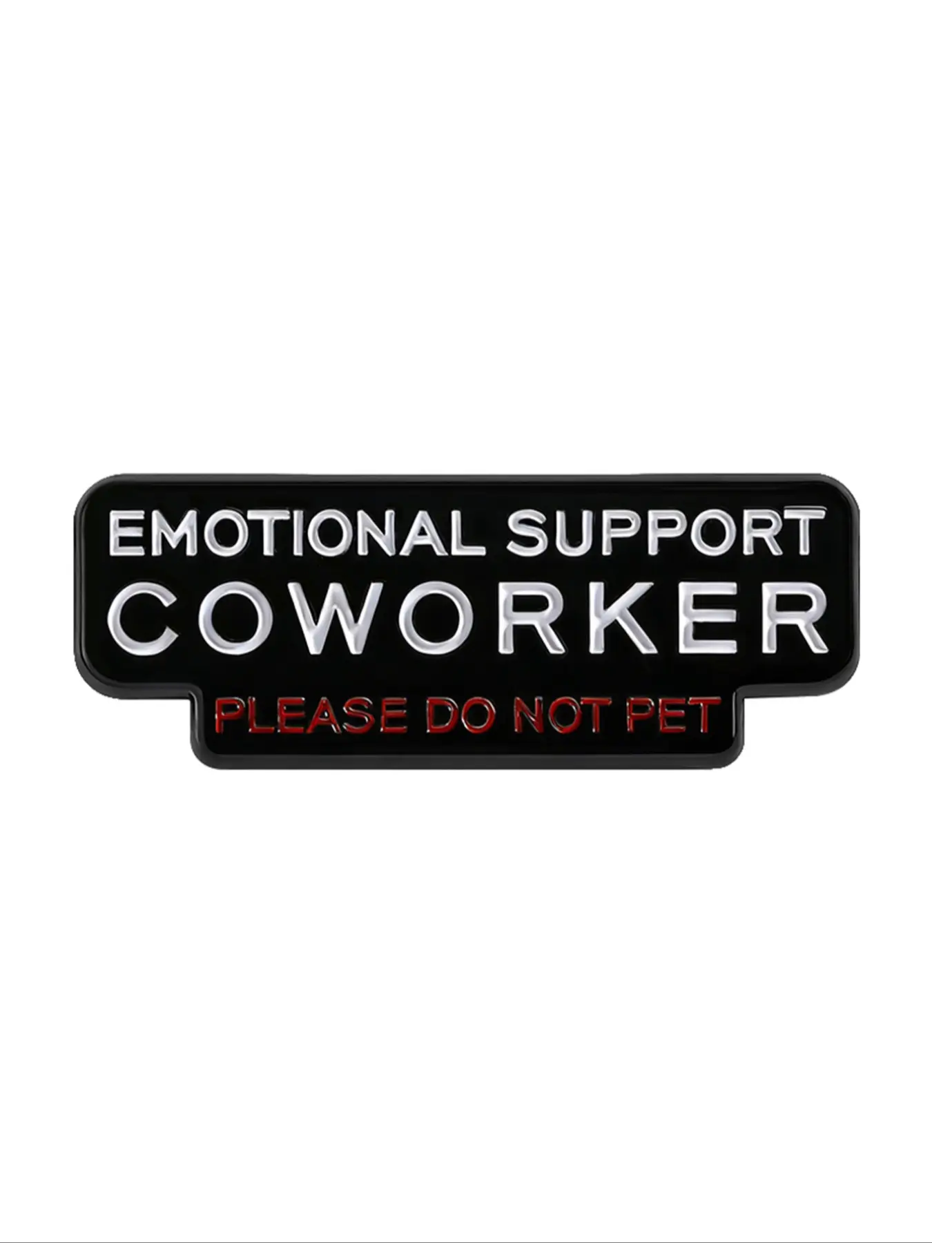 Emotional Support Coworker Enamel Lapel Pins Badge, Statement Brooch for Backpack Collar, Fashion Jewelry Gift for Guys Women Daily Wear, Men Accessories