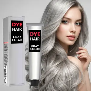 Gray Hair Dye Cream Easy to Apply Long Lasting Fade Resistant Nourishing Gentle Non Damaging Ash Gray Blonde Highlights