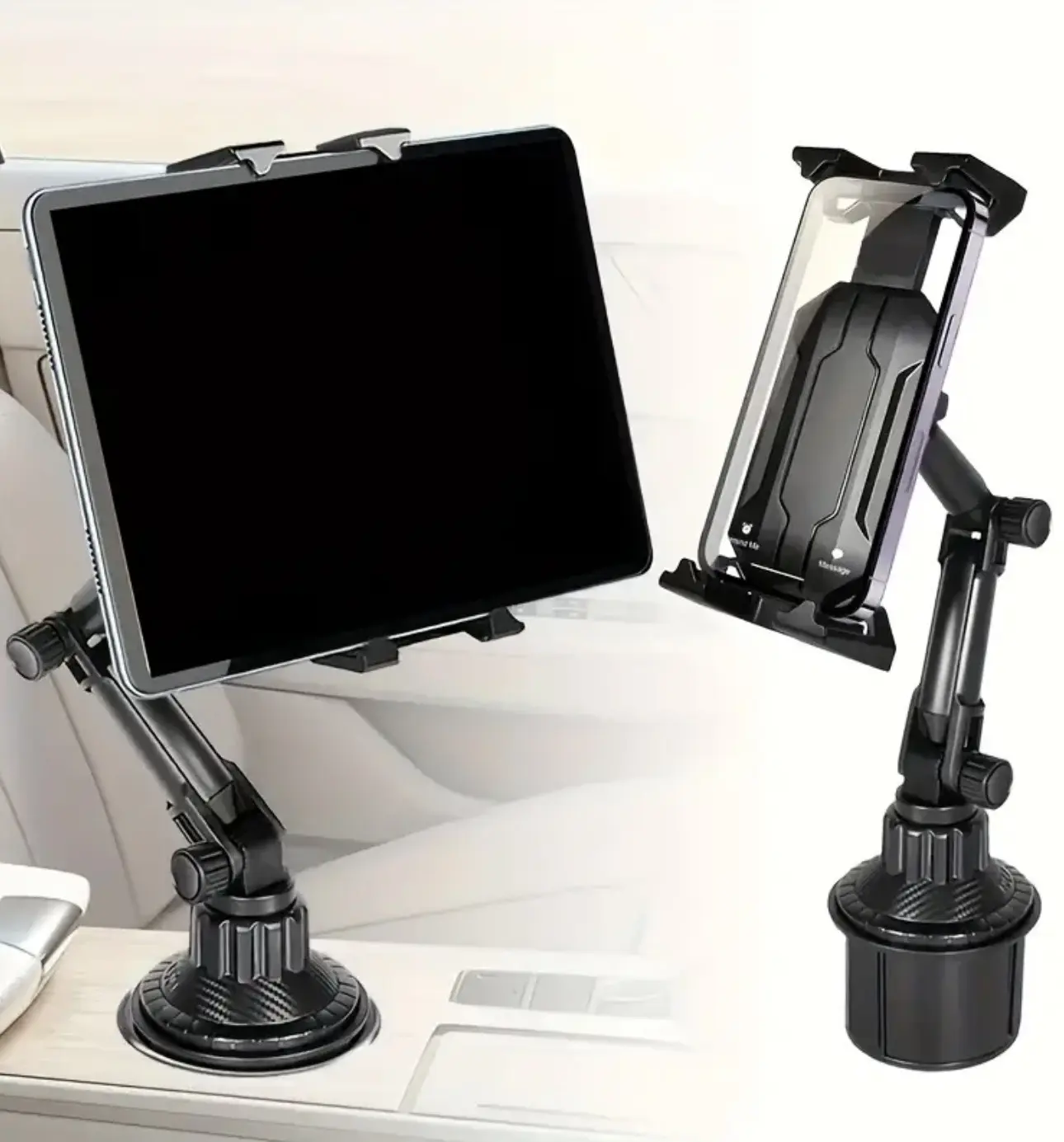 Car Truck Cup Holder For Tablet iPad Phone Car Mount Adjustable Height Phone Holder Universal Fit