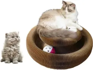 【NewYear2026】Interactive Magic Organ Cat Scratcher Toy with Rolling Ball – Mental & Physical Stimulation for Indoor Cats