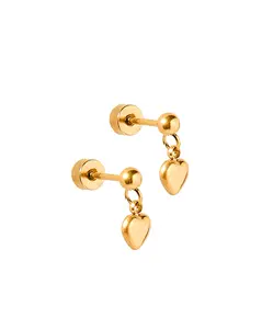 Screwback Stud Earrings - Millie Heart