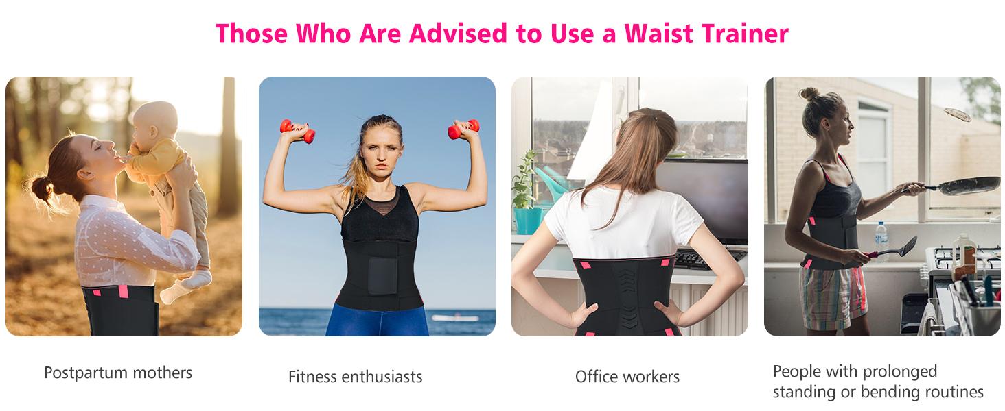 Women's 3-Segment Waist Trainer Belt - Tummy Control Shaper, Fitness Support for Workout & Back Relief, Waist Trainers, Shaper Waist Trainer