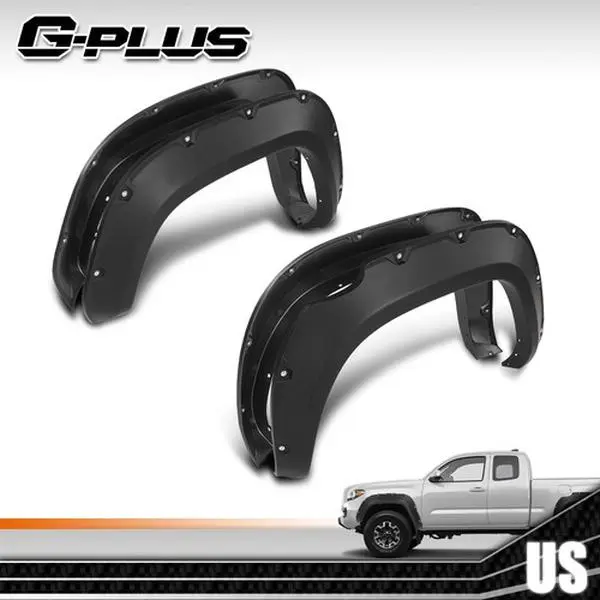 Fit For 16-22 Toyota Tacoma 4x smooth Wheel Fender Flares Pocket Rivet Style G-PLUS Fit For 16-22 Toyota Tacoma 4x smooth Wheel Fender Flares Pocket Rivet Style G-PLUS