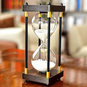 Retro Style 60 Minutes Glass Timer - Shatterproof, Suitable For Home Decoration And Gifts, Timer Decoration