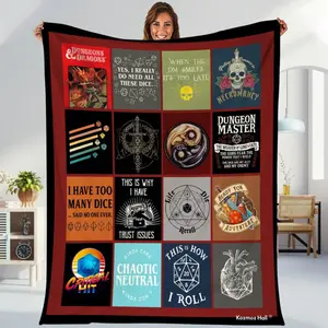 Dungeons And Dragons Quilt Blanket, Dungeons Soft Warm Blanket For Home Sofa Bedroom Dorm Couch Office Car Travel Bed Room Decor All Season Men Women and Gift Kids Birthday Gift