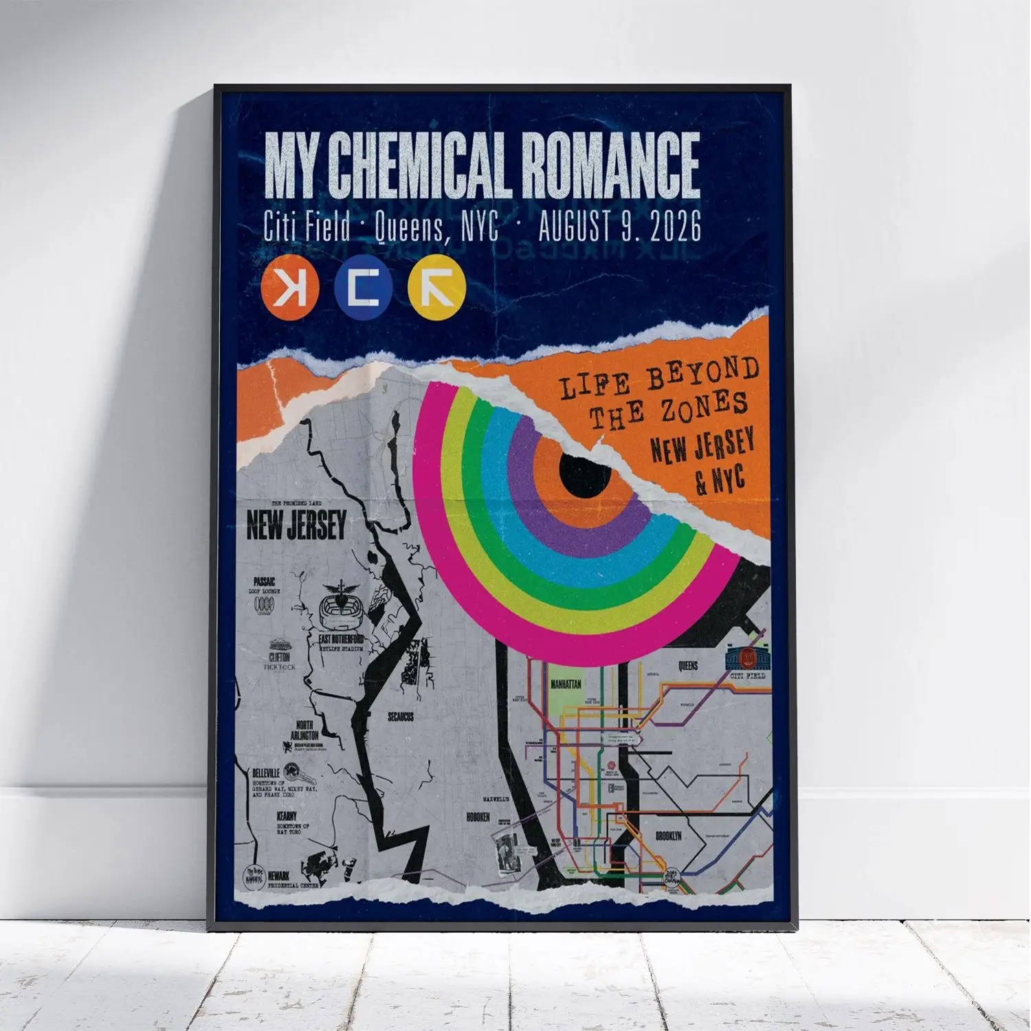 Life Beyond the Zones NYC Concert Poster [Unframed], Vintage Indie Rock Print, Live Music Memorabilia, Retro NYC Wall Art
