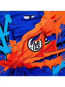 T-shirt Men's Summer Fitness Top Taekwondo Bjj Gym Rashguard Mma Boxing Goku T-shirt Men's Sports Shirt Muay Thai