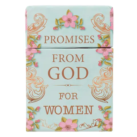 God's Promises for Women Print Box of Blessings - Floral Encouragement Gift, Cute Perfect Inspirational Creative Gift Bundle for Friend's Birthday