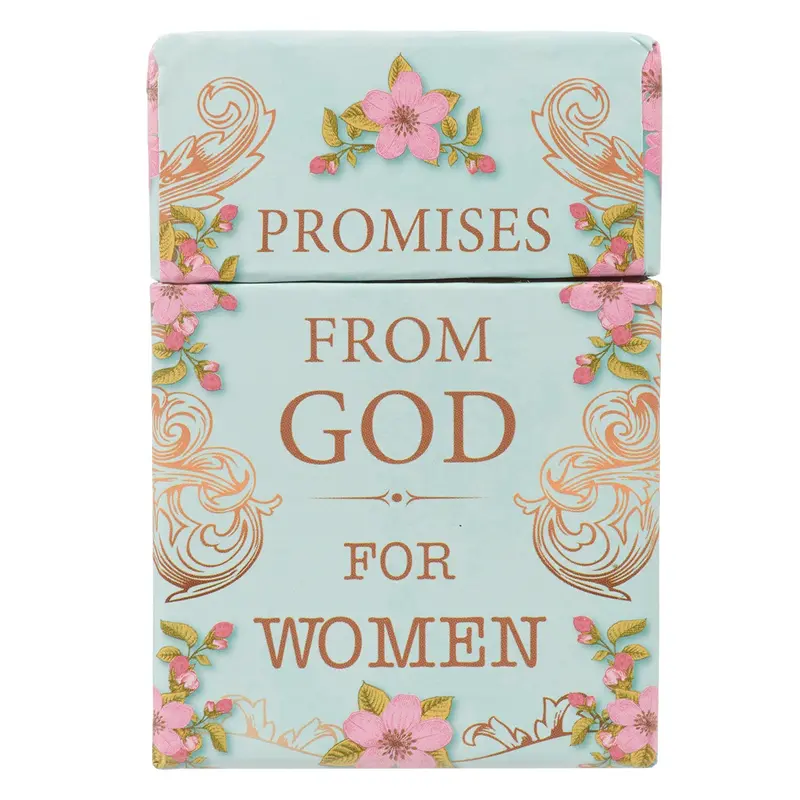 God's Promises for Women Print Box of Blessings - Floral Encouragement Gift, Cute Perfect Inspirational Creative Gift Bundle for Friend's Birthday
