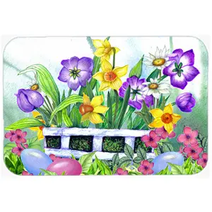 Carolines Treasures  Finding Easter Eggs Glass Cutting Board- Large