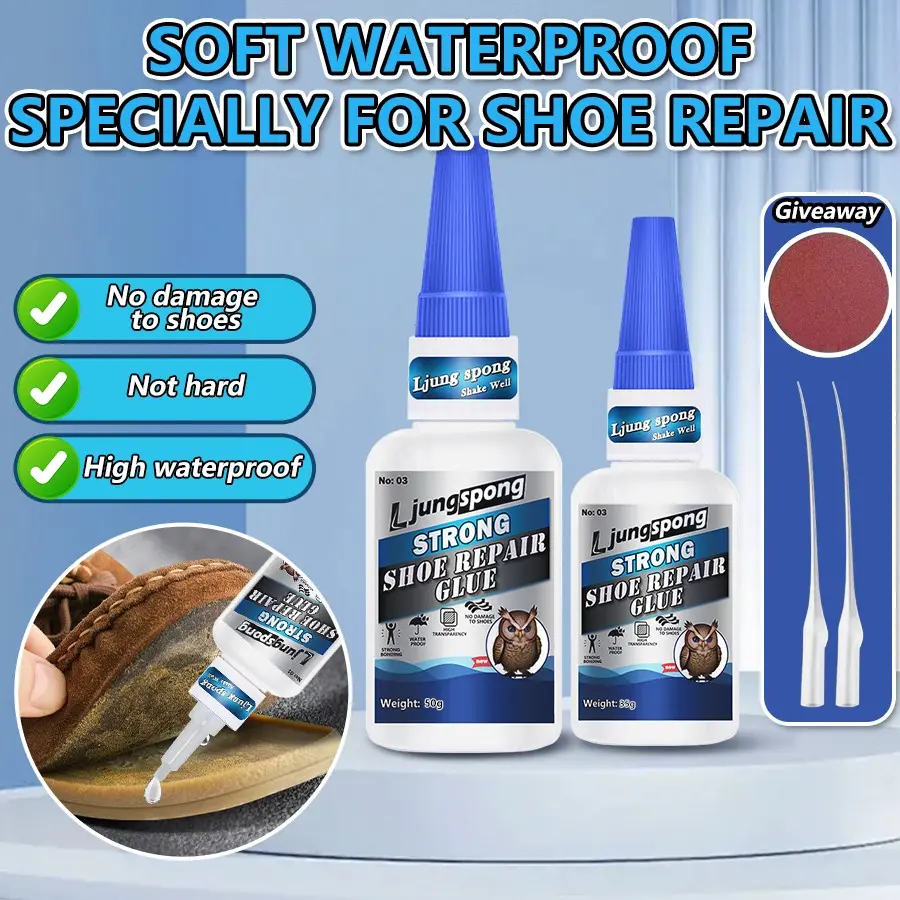 Fast-Drying Shoe Repair Glue, Gentle Adhesive, Long-Lasting, Suitable for Sports Shoes, Leather Shoes, Leather, Quick-Dry Patch Glue