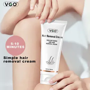 VGO Gender-Free Pain-Free Hair Removal Cream, Body, Back and Leg Hair Removal Gel, Suitable for All Skin Types for Quick Hair Removal  120ml /4.06 oz