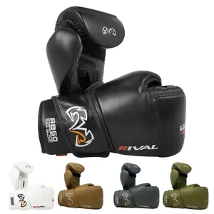 RIVAL Boxing RB50 Intelli-Shock Compact Leather Bag Gloves, Premium D3O Padding
