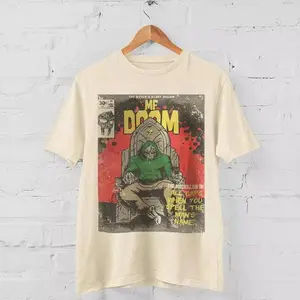 Mf Doom T-shirt Vintage Hip Hop 90s Retro Tee T-shirt Unisex Crewneck Cotton