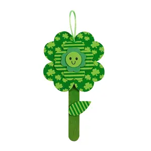 4" x 7" St. Patrick’s Day Stacked Green Flower Ornament Foam Craft Kit - Makes 12