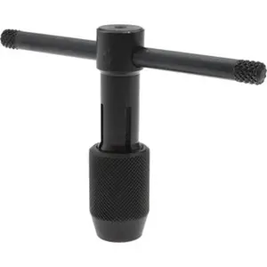 Cle-Line C67209 T-Handle Tap Wrench with Ergonomic T-Handle Grip, #12 to 1/2" Tap Capacity, 3-5/8" Overall Length