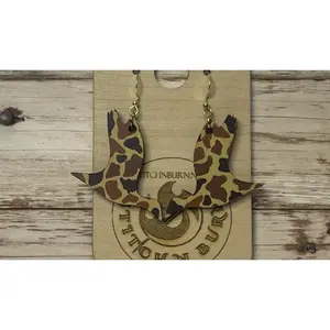 Duck Camo - Flying Duck - Earrings