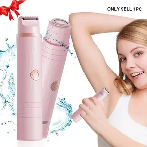 Bikini Trimmer for Women Dual Head, Body Hair Trimmer, Electric Razors for Face, Legs, Underarms, Portable Cordless Shaver, Self Care Gifts for Women