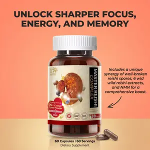 Brain Booster | Memory, Focus & Clarity | Reishi Mushroom, Neuro Energy & Cognitive Support | 60 Capsules nighttime