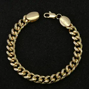 Lorvè 14K Gold-Plated Slim Cuban Chain Bracelet Choker for Men and Women, 3/3.5mm Stainless Steel Jewelry,  18-20 cm Length, Valentine Gift