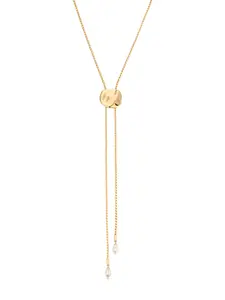 Ettika Liquid Luxe Adjustable Bolo Necklace 18k Gold Plated Elegant Design 16.5 Inches Comfortable Fit for Everyday Wear