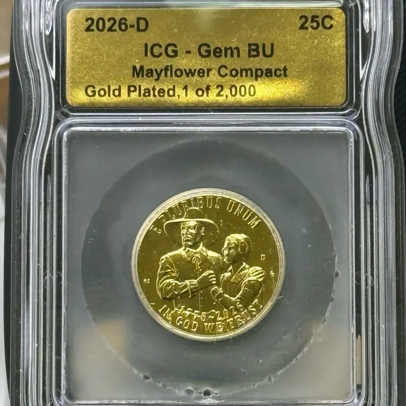 2026-D Gold Plated Mayflower Quarter