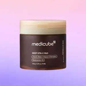 Medicube Deep Vita C Pads | Brightening Toner Pads for Dark Spots, Acne Marks & Dull Skin, Exfoliating & Hydrating for All Skin Types