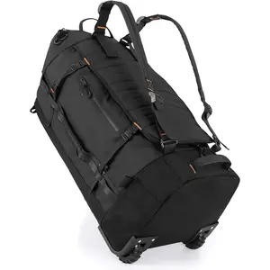 Rolling Duffle Bag with Wheels,86L 30"Carry  Luggage with Wheels,Folding Travel Bag,Duffle Backpack with Separate Shoe Compartment (black)