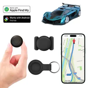 Magnetic GPS Tracker with Adhesive Silicone Cover Anti-lost Hidden Air Tag for Car Bike Motorcycle IP67 Waterproof Durable Compact Portable MagnetMount No Monthly Fee(iOS/Android)