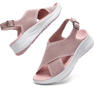 Womens Orthopedic Sandals Ladies Recovery Sport Outdoor Adjustable Strap Sandals with Comfortable Plantar Fasciitis Arch Support