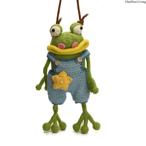 New Handmade Crochet Big Mouth Frog 2025 Casual Versatile Ugly Cute Crossbody Shoulder Phone Bag for Everyday Use