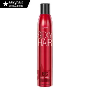 SexyHair Root Pump Volumizing Spray Mousse | Medium Hold & Lift at the Root | All-Over Body & Fullness | 72H Humidity Resistance | Long-Lasting Style Memory & Medium Hold | 1.6 oz & 10 oz
