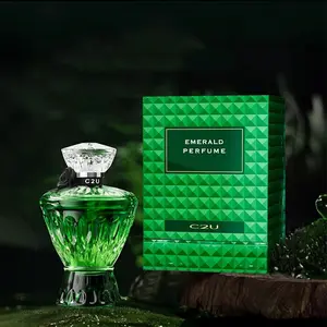 75ml Green Treasure Bottle Flavor Unisex Perfume Spray, Fresh Floral and Fruity Fragrance, Long Lasting Fragrance for Men and Women, Cologne, Floral Scents Perfume