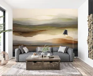 Tuscany Abstract Wall Mural Modern Wallpaper in Peel & Stick Canvas Vinyl or Non-Woven