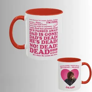[MADE IN US] Roseanne Aunt Jackie Dad Is Gone Dad's Dead Funny Retro TV Quote Sarcastic Humor Mug, TV Show Mug, Gift For Fan