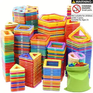 Large Magnetic Building Blocks Set, Creative DIY Construction Toy, Enhances Hand-Eye Coordination, Colorful, Perfect for Kids' Holidays and Birthdays, Magnetic Building Tiles
