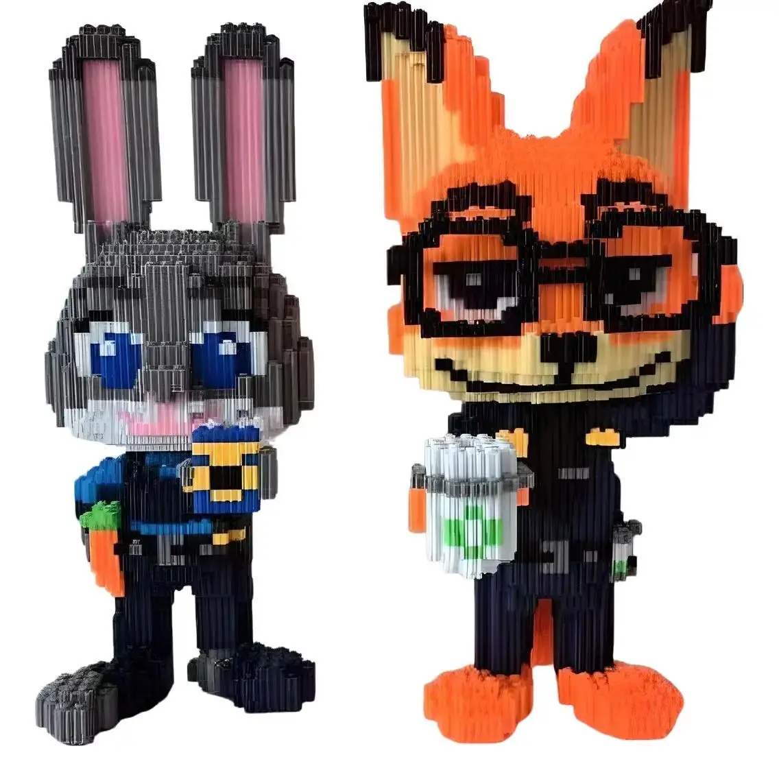 Cubi Cartoon Series Rabbit and Fox DIY Model (4022 PCS)