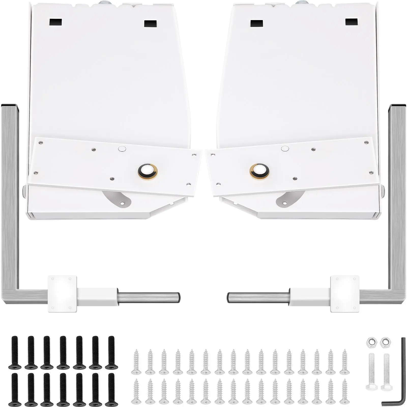 VEVOR Heavy-Duty Iron+Stainless Steel Murphy Bed Wall Mount Springs Mechanism Hardware DIY Kit - Vertical, 47-70 In Width, Modern, Space-Saving, 992 Lbs Capacity, Superior Rebound, Instant Installation, Infinite Convenience, for King/Queen Beds, White