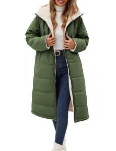 Women Winter Coats Fleece Long Coats Windproof Waterproof Jackets Oversized Warm Down insulated Jacket with Hood FallFreshness #outdoorfun