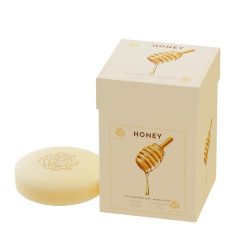 Alchimia Almond Honey Olive Almond Fig Lavender Lemon Fine Vegetable Soap Set of 3 Made in Italy Natural Ingredients Rich Lather Delicate Aroma